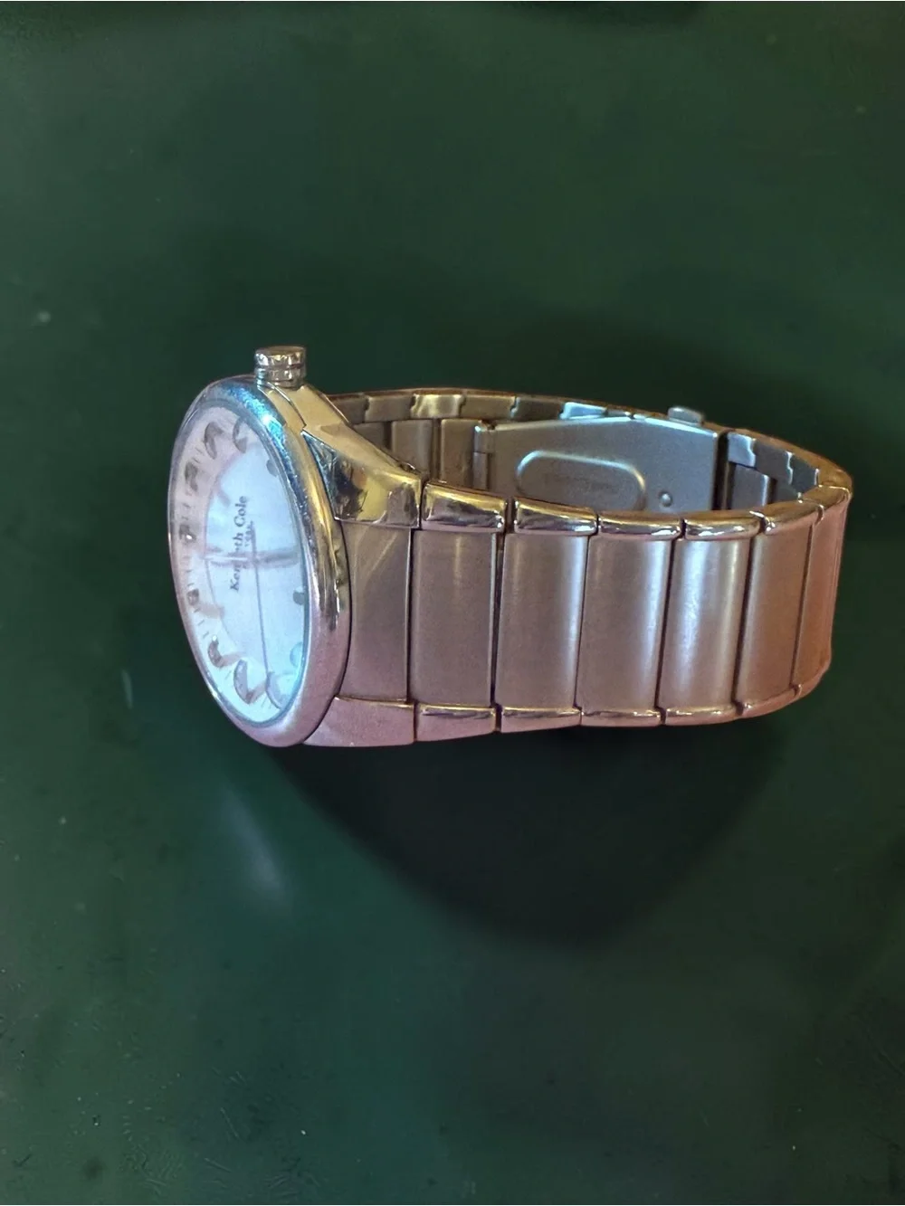 Kenneth Cole New York Men’s Watch Silver Dial Date 50M Full Bracelet Like New